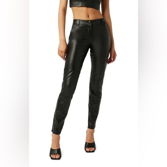 Lita by Ciara Slouchy Leather real leather pants